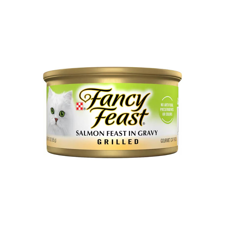 Fancy Feast Salmon In Gravy | Auckland Grocery Delivery Get Fancy Feast Salmon In Gravy delivered to your doorstep by your local Auckland grocery delivery. Shop Paddock To Pantry. Convenient online food shopping in NZ | Grocery Delivery Auckland | Grocery Delivery Nationwide | Fruit Baskets NZ | Online Food Shopping NZ Tender salmon in rich gravy for a tasty, nourishing cat meal. A favourite wet cat food option, delivered nationwide with your groceries.
