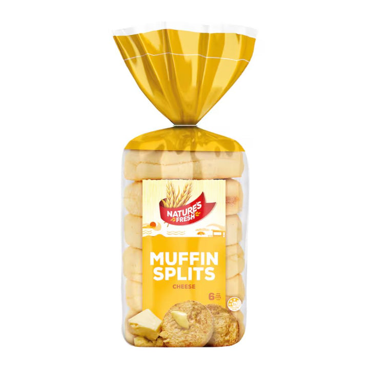 Natures Fresh Muffin Splits Cheese 6pk | Auckland Grocery Delivery Get Natures Fresh Muffin Splits Cheese 6pk delivered to your doorstep by your local Auckland grocery delivery. Shop Paddock To Pantry. Convenient online food shopping in NZ | Grocery Delivery Auckland | Grocery Delivery Nationwide | Fruit Baskets NZ | Online Food Shopping NZ Quality Bakers Muffin Splits Cheese 6 PK. Breakfast foods delivered right to your door no hassle with Paddock to Pantry. 