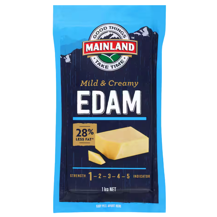 Mainland Edam Cheese 1kg | Auckland Grocery Delivery Get Mainland Edam Cheese 1kg delivered to your doorstep by your local Auckland grocery delivery. Shop Paddock To Pantry. Convenient online food shopping in NZ | Grocery Delivery Auckland | Grocery Delivery Nationwide | Fruit Baskets NZ | Online Food Shopping NZ Mainland Edam Cheese 1kg. Creamy cheese is delivered to your door with Paddock to Panty nationwide shipping. 