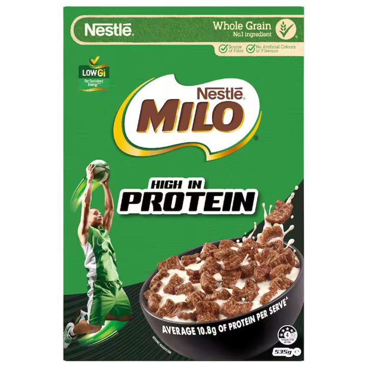 Nestle Milo Cereal Protein Bites Nestlé Milo Cereal Protein Bites. Crunchy chocolate malt cereal packed with protein — shop breakfast favourites online with convenient NZ grocery delivery.