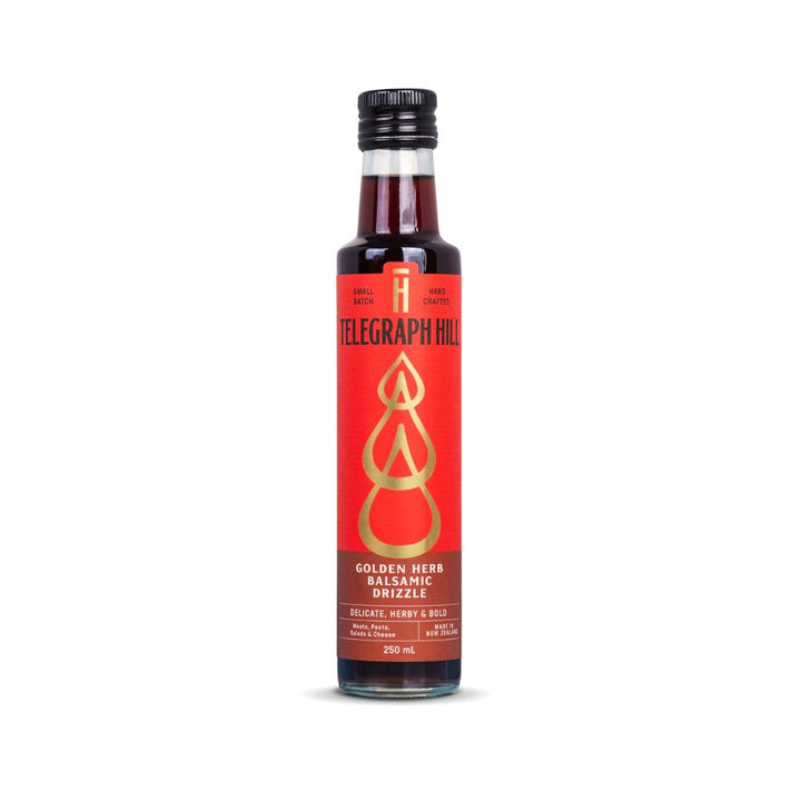 Telegraph Hill Golden Herb Balsamic Drizzle 250ml | Auckland Grocery Delivery Get Telegraph Hill Golden Herb Balsamic Drizzle 250ml delivered to your doorstep by your local Auckland grocery delivery. Shop Paddock To Pantry. Convenient online food shopping in NZ | Grocery Delivery Auckland | Grocery Delivery Nationwide | Fruit Baskets NZ | Online Food Shopping NZ Light, tangy, and subtly sweet, Telegraph Hill Golden Balsamic Drizzle is perfect for salads, roasted veggies, and cheese platters.