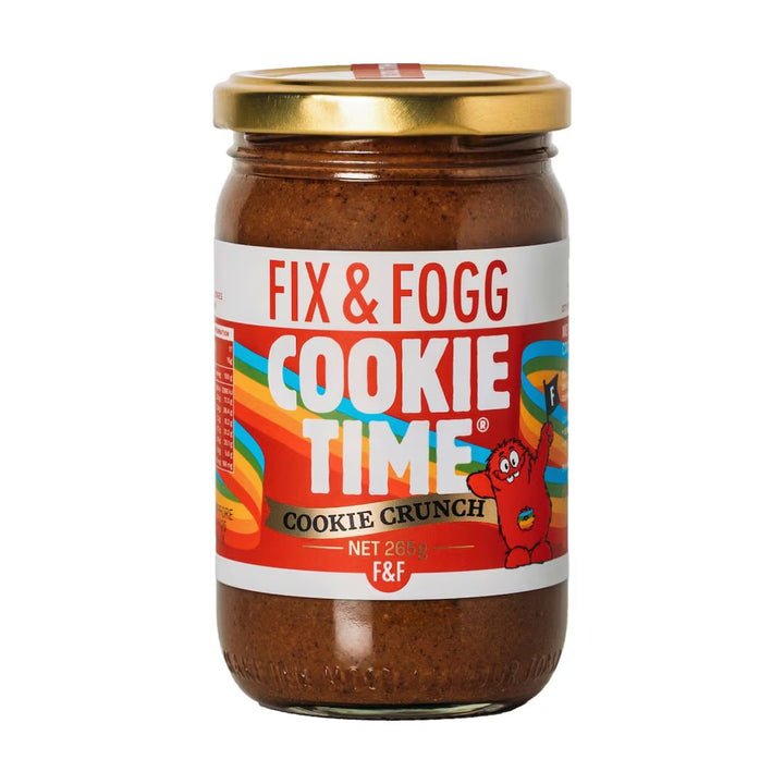 Fix & Fogg Cookie Time Cookie Crunch | Auckland Grocery Delivery Get Fix & Fogg Cookie Time Cookie Crunch delivered to your doorstep by your local Auckland grocery delivery. Shop Paddock To Pantry. Convenient online food shopping in NZ | Grocery Delivery Auckland | Grocery Delivery Nationwide | Fruit Baskets NZ | Online Food Shopping NZ Creamy peanut butter packed with crunchy Cookie Time cookie pieces. A fun NZ-made treat. Shop Fix & Fogg spreads online, delivered nationwide.