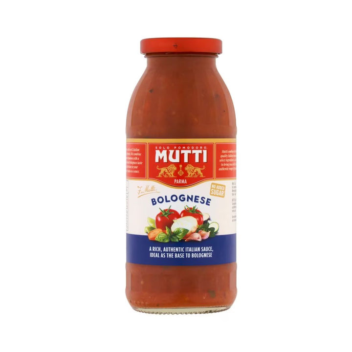 Mutti Bolognese Sauce 400g | Auckland Grocery Delivery Get Mutti Bolognese Sauce 400g delivered to your doorstep by your local Auckland grocery delivery. Shop Paddock To Pantry. Convenient online food shopping in NZ | Grocery Delivery Auckland | Grocery Delivery Nationwide | Fruit Baskets NZ | Online Food Shopping NZ Made with 100% Italian tomatoes, combined with a selection of vegetables, this sauce offers a traditional bolognese taste with a rich texture.
