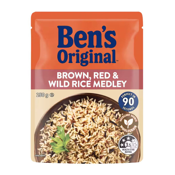 Bens Original Rice Medley | Auckland Grocery Delivery Get Bens Original Rice Medley delivered to your doorstep by your local Auckland grocery delivery. Shop Paddock To Pantry. Convenient online food shopping in NZ | Grocery Delivery Auckland | Grocery Delivery Nationwide | Fruit Baskets NZ | Online Food Shopping NZ Tasty rice medley with veggies and herbs, ready in 90 seconds. Perfect side or meal base. Shop Ben’s Original rice online NZ-wide.