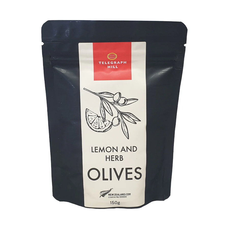 Telegraph Hill Lemon & Herb Olives - 150g | Auckland Grocery Delivery Get Telegraph Hill Lemon & Herb Olives - 150g delivered to your doorstep by your local Auckland grocery delivery. Shop Paddock To Pantry. Convenient online food shopping in NZ | Grocery Delivery Auckland | Grocery Delivery Nationwide | Fruit Baskets NZ | Online Food Shopping NZ Shop Lemon and Herb Olives. Light and fresh, the perfect platter essential for social gatherings!