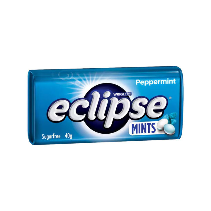 Eclipse Peppermint Mints - 40g | Auckland Grocery Delivery Get Eclipse Peppermint Mints - 40g delivered to your doorstep by your local Auckland grocery delivery. Shop Paddock To Pantry. Convenient online food shopping in NZ | Grocery Delivery Auckland | Grocery Delivery Nationwide | Fruit Baskets NZ | Online Food Shopping NZ Sugar-free peppermint mints for cool, long-lasting freshness. Perfect pocket size for work or travel. Shop Eclipse Mints online NZ-wide.