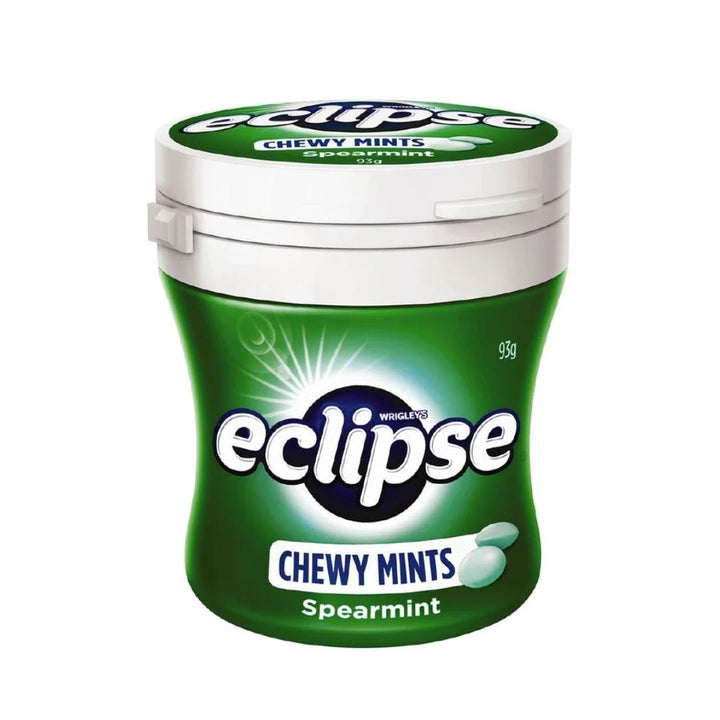 Eclipse Chewy Mints Spearmint Bottle 93g | Auckland Grocery Delivery Get Eclipse Chewy Mints Spearmint Bottle 93g delivered to your doorstep by your local Auckland grocery delivery. Shop Paddock To Pantry. Convenient online food shopping in NZ | Grocery Delivery Auckland | Grocery Delivery Nationwide | Fruit Baskets NZ | Online Food Shopping NZ Sugar-free chewy spearmint mints for long-lasting freshness. Handy bottle for car, work, or home. Shop Eclipse Mints online NZ-wide.