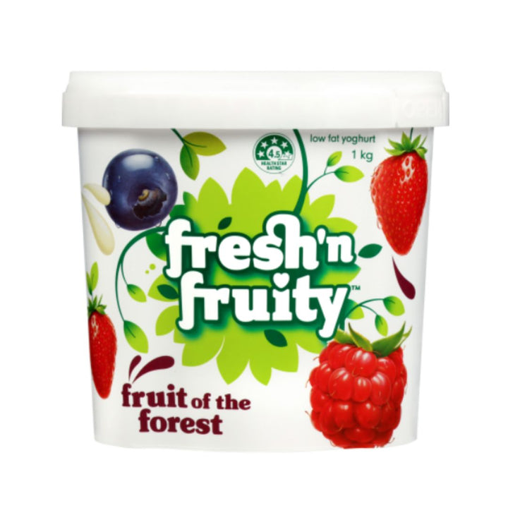 Fresh'n Fruity Fruit Of The Forrest 1kg | Auckland Grocery Delivery Get Fresh'n Fruity Fruit Of The Forrest 1kg delivered to your doorstep by your local Auckland grocery delivery. Shop Paddock To Pantry. Convenient online food shopping in NZ | Grocery Delivery Auckland | Grocery Delivery Nationwide | Fruit Baskets NZ | Online Food Shopping NZ Indulge in premium Yoghurt with Fresh'n Fruity Fruit Of The Forrest 1kg. Have this delicious treat delivered Auckland wide.