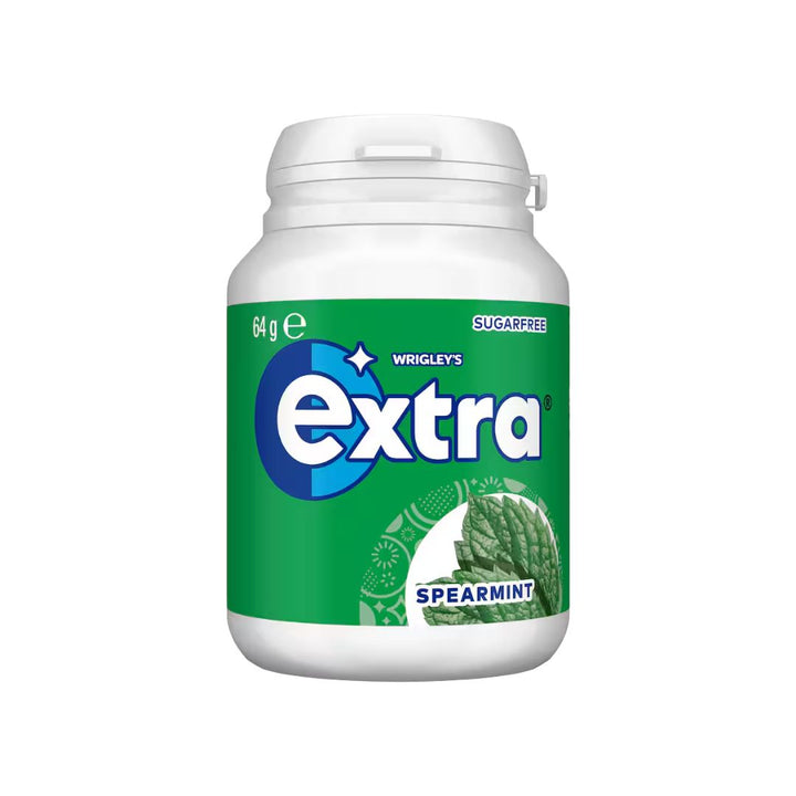 Extra Bottle - Spearmint Gum 64g | Auckland Grocery Delivery Get Extra Bottle - Spearmint Gum 64g delivered to your doorstep by your local Auckland grocery delivery. Shop Paddock To Pantry. Convenient online food shopping in NZ | Grocery Delivery Auckland | Grocery Delivery Nationwide | Fruit Baskets NZ | Online Food Shopping NZ Sugar-free spearmint gum for cool, lasting freshness. Perfect for work, travel, or after meals. Shop Extra Gum online with NZ-wide delivery.