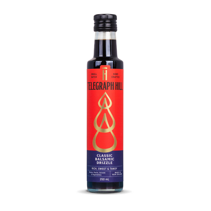 Telegraph Hill Classic Balsamic Drizzle 250ml | Auckland Grocery Delivery Get Telegraph Hill Classic Balsamic Drizzle 250ml delivered to your doorstep by your local Auckland grocery delivery. Shop Paddock To Pantry. Convenient online food shopping in NZ | Grocery Delivery Auckland | Grocery Delivery Nationwide | Fruit Baskets NZ | Online Food Shopping NZ The perfect balance of aged balsamic vinegar and olive oil, Ideal for salads, marinades, or dipping, this gluten-free dressing adds gourmet flavour to any 