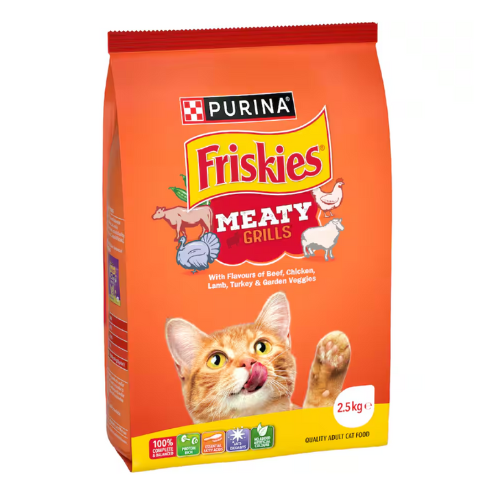 Friskies Meaty Grills 2.5kg | Auckland Grocery Delivery Get Friskies Meaty Grills 2.5kg delivered to your doorstep by your local Auckland grocery delivery. Shop Paddock To Pantry. Convenient online food shopping in NZ | Grocery Delivery Auckland | Grocery Delivery Nationwide | Fruit Baskets NZ | Online Food Shopping NZ Shop Friskies Meaty Grills 480g at Paddock to Pantry. Flavour-packed dry cat food delivered fast from NZ’s trusted online pet and grocery store.