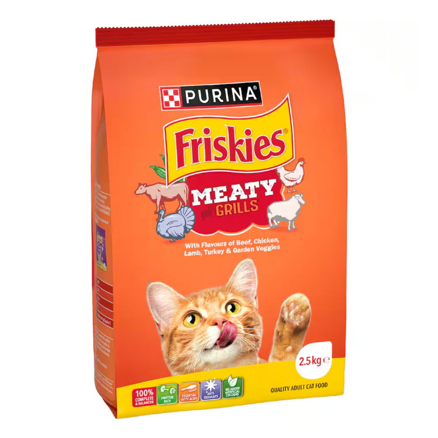 Friskies Meaty Grills 2.5kg | Auckland Grocery Delivery Get Friskies Meaty Grills 2.5kg delivered to your doorstep by your local Auckland grocery delivery. Shop Paddock To Pantry. Convenient online food shopping in NZ | Grocery Delivery Auckland | Grocery Delivery Nationwide | Fruit Baskets NZ | Online Food Shopping NZ Shop Friskies Meaty Grills 480g at Paddock to Pantry. Flavour-packed dry cat food delivered fast from NZ’s trusted online pet and grocery store.
