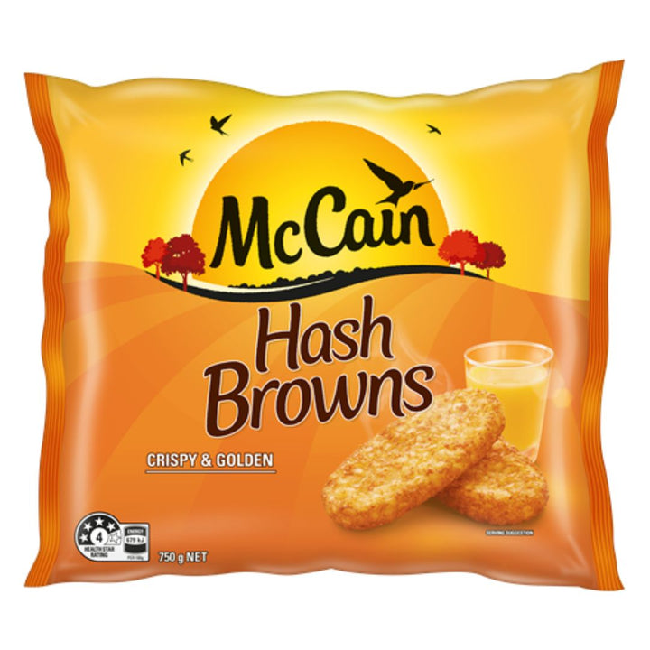 McCain Shredded Hash Brown - 750g | Auckland Grocery Delivery Get McCain Shredded Hash Brown - 750g delivered to your doorstep by your local Auckland grocery delivery. Shop Paddock To Pantry. Convenient online food shopping in NZ | Grocery Delivery Auckland | Grocery Delivery Nationwide | Fruit Baskets NZ | Online Food Shopping NZ McCain Hash Browns 750g are a classic breakfast favourite or easy side dish for any meal. Frozen grocery delivery nationwide. Shop online now.