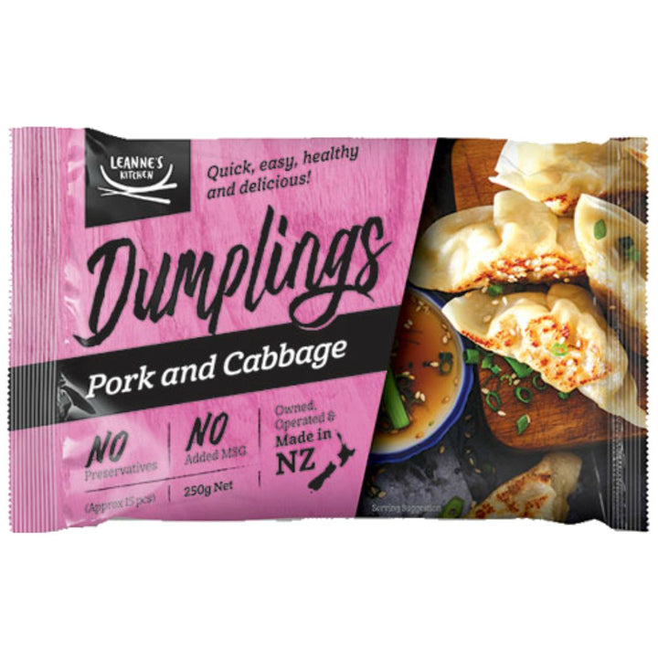 Leannes Kitchen - Pork and Cabbage Dumplings | Auckland Grocery Delivery Get Leannes Kitchen - Pork and Cabbage Dumplings delivered to your doorstep by your local Auckland grocery delivery. Shop Paddock To Pantry. Convenient online food shopping in NZ | Grocery Delivery Auckland | Grocery Delivery Nationwide | Fruit Baskets NZ | Online Food Shopping NZ 