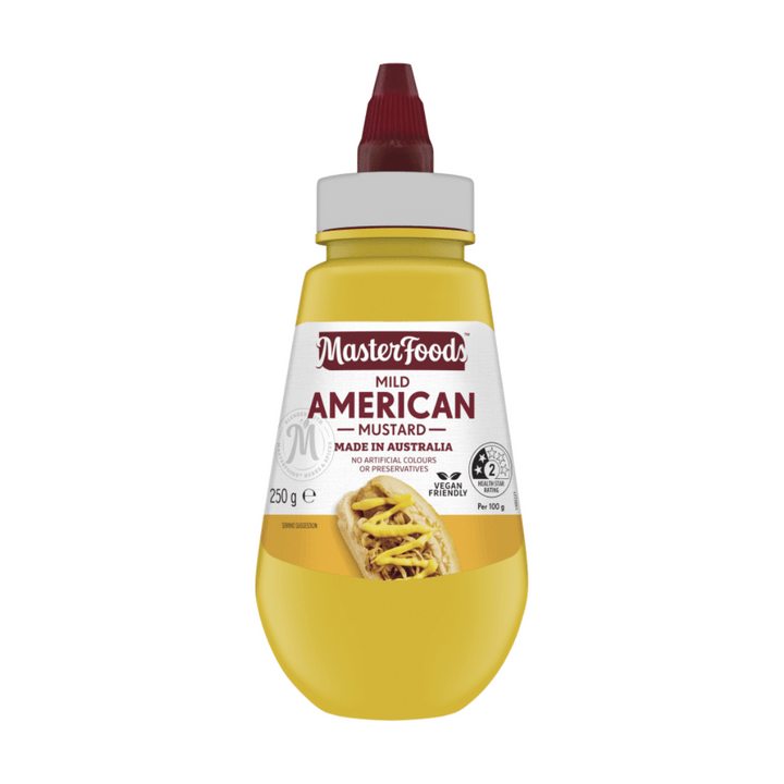 Master Foods American Mustard Mild 250g | Auckland Grocery Delivery Get Master Foods American Mustard Mild 250g delivered to your doorstep by your local Auckland grocery delivery. Shop Paddock To Pantry. Convenient online food shopping in NZ | Grocery Delivery Auckland | Grocery Delivery Nationwide | Fruit Baskets NZ | Online Food Shopping NZ 