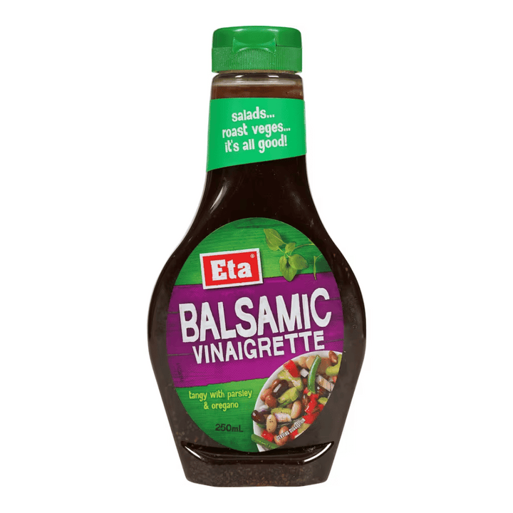 Eta Balsamic Vinaigrette 250ml | Auckland Grocery Delivery Get Eta Balsamic Vinaigrette 250ml delivered to your doorstep by your local Auckland grocery delivery. Shop Paddock To Pantry. Convenient online food shopping in NZ | Grocery Delivery Auckland | Grocery Delivery Nationwide | Fruit Baskets NZ | Online Food Shopping NZ 