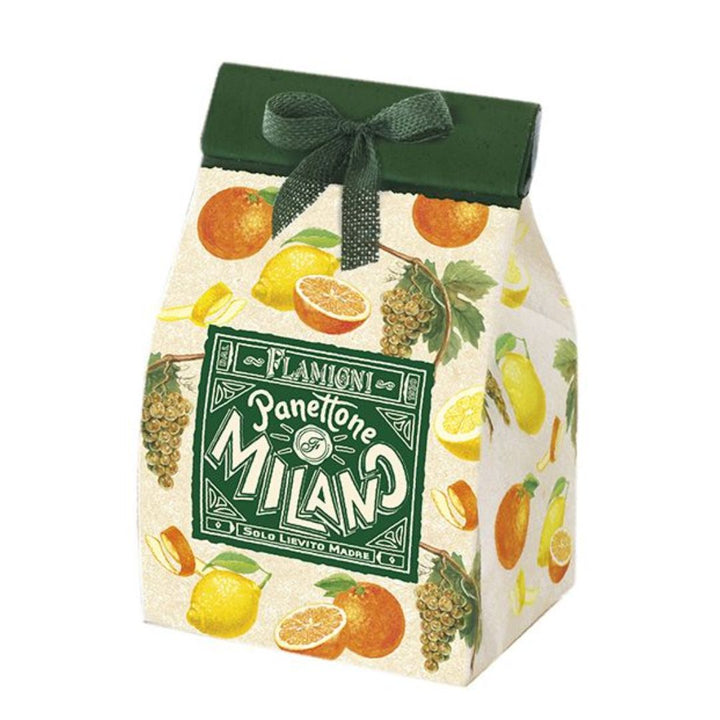Flamigni Panettone Tall Milano Bag | Auckland Grocery Delivery Get Flamigni Panettone Tall Milano Bag delivered to your doorstep by your local Auckland grocery delivery. Shop Paddock To Pantry. Convenient online food shopping in NZ | Grocery Delivery Auckland | Grocery Delivery Nationwide | Fruit Baskets NZ | Online Food Shopping NZ Traditional Italian panettone with candied citrus and raisins in a rustic gift satchel. Perfect Christmas treat or gift. Shop festive panettone NZ-wide.