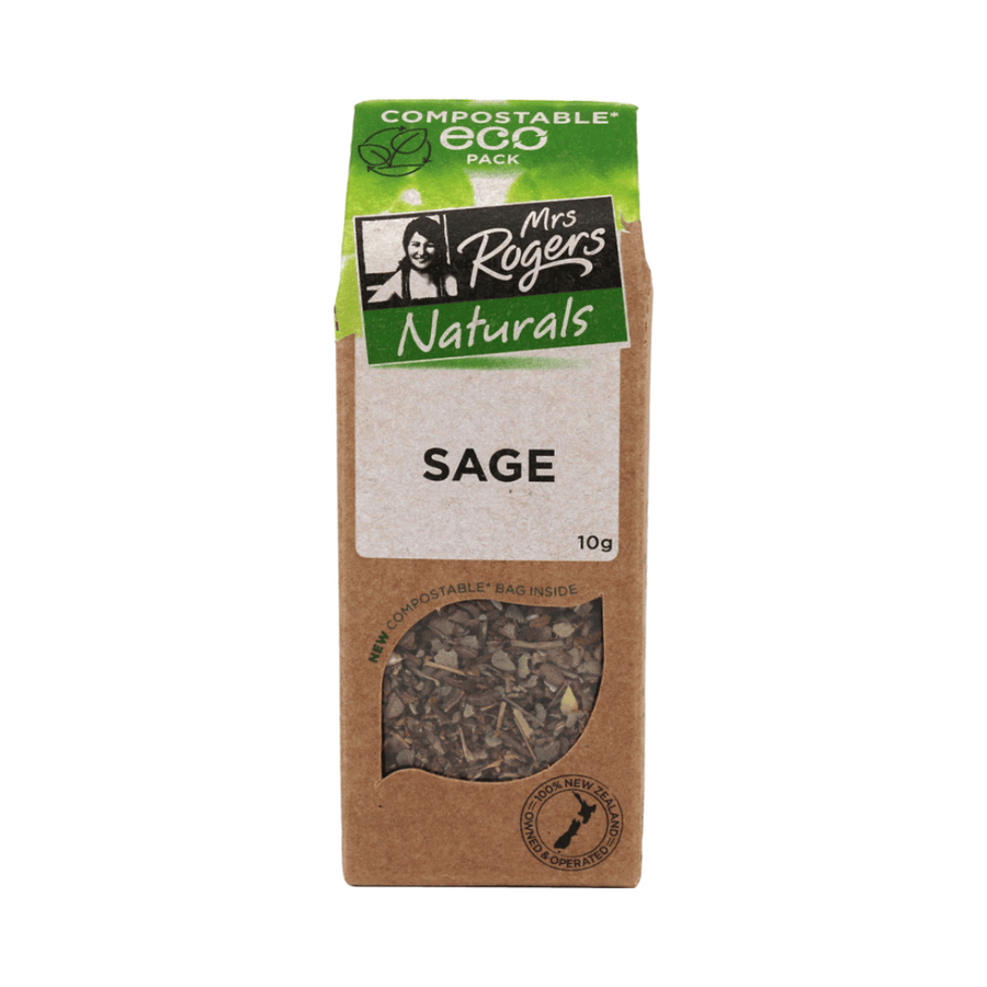 Mrs Rogers Sage 10g | Auckland Grocery Delivery Get Mrs Rogers Sage 10g delivered to your doorstep by your local Auckland grocery delivery. Shop Paddock To Pantry. Convenient online food shopping in NZ | Grocery Delivery Auckland | Grocery Delivery Nationwide | Fruit Baskets NZ | Online Food Shopping NZ Mrs Rogers Sage 10g offers a fragrant and earthy addition to your culinary creations. Herbs and Spices delivered nationwide with Paddock to Pantry.