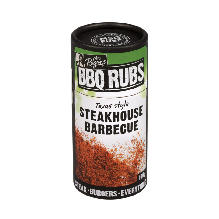 Mrs Rogers Steak House BBQ | Auckland Grocery Delivery Get Mrs Rogers Steak House BBQ delivered to your doorstep by your local Auckland grocery delivery. Shop Paddock To Pantry. Convenient online food shopping in NZ | Grocery Delivery Auckland | Grocery Delivery Nationwide | Fruit Baskets NZ | Online Food Shopping NZ Mrs Rogers Steak House BBQ 100g seasoning offers a rich and smoky flavor, perfect for enhancing your grilled meats and veggies. Seasonings delivered nationwide