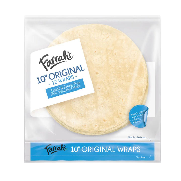 Farrah's Original 10 inch wraps. Get 7 day Grocery Delivery Auckland wide with Paddock To Pantry. 