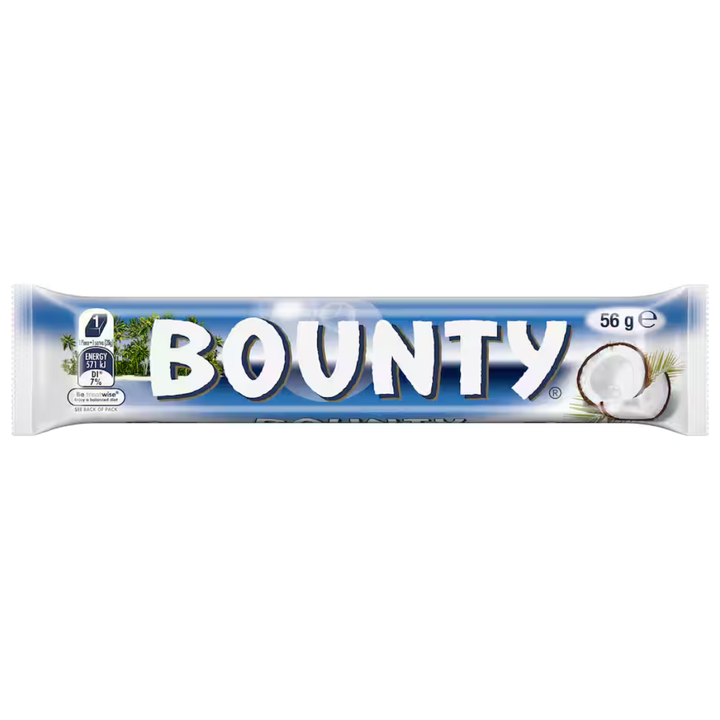 Bounty Bar | Auckland Grocery Delivery Get Bounty Bar delivered to your doorstep by your local Auckland grocery delivery. Shop Paddock To Pantry. Convenient online food shopping in NZ | Grocery Delivery Auckland | Grocery Delivery Nationwide | Fruit Baskets NZ | Online Food Shopping NZ Milk chocolate bar with creamy coconut filling. A classic sweet treat perfect for lunchboxes and on-the-go snacking. Delivered nationwide.
