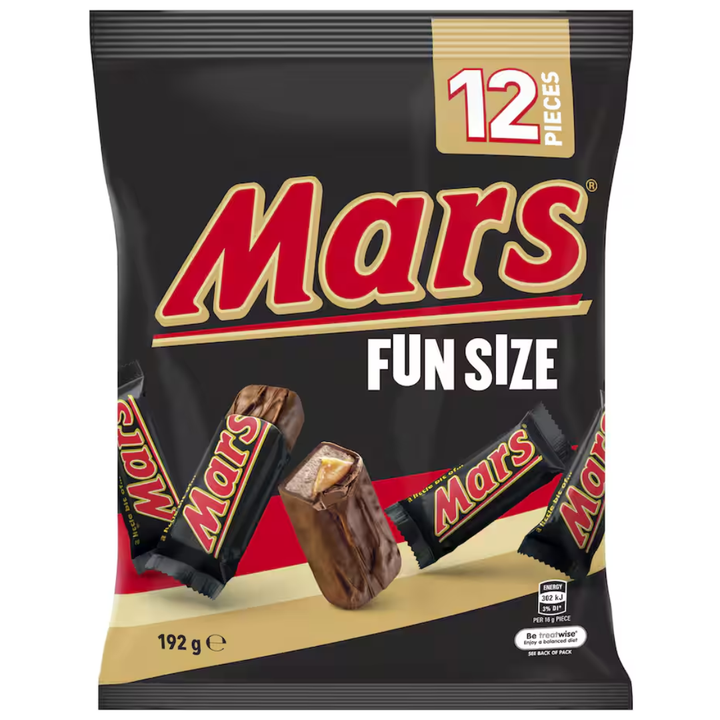 Mars Fun Size Sharepack | Auckland Grocery Delivery Get Mars Fun Size Sharepack delivered to your doorstep by your local Auckland grocery delivery. Shop Paddock To Pantry. Convenient online food shopping in NZ | Grocery Delivery Auckland | Grocery Delivery Nationwide | Fruit Baskets NZ | Online Food Shopping NZ Fun size Mars chocolate bars with caramel and nougat, perfect for sharing, parties, and treats. A classic favourite delivered nationwide.