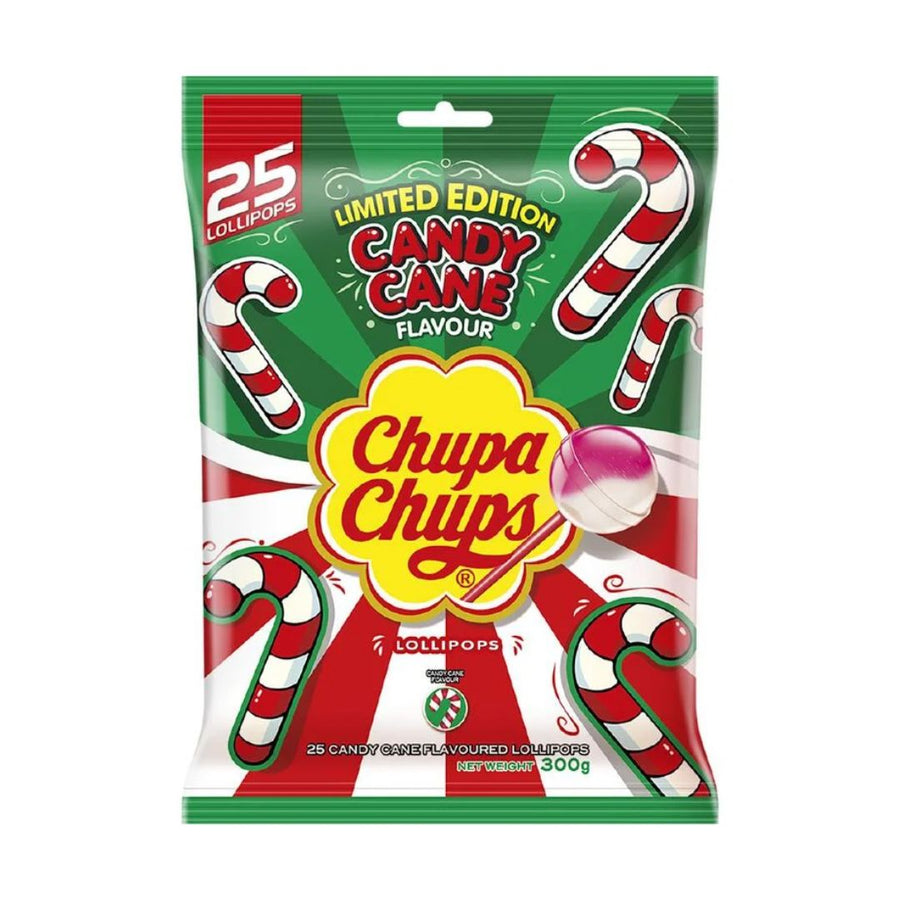 Chupa Chups Candy Cane Limited Edition Bag | Auckland Grocery Delivery Get Chupa Chups Candy Cane Limited Edition Bag delivered to your doorstep by your local Auckland grocery delivery. Shop Paddock To Pantry. Convenient online food shopping in NZ | Grocery Delivery Auckland | Grocery Delivery Nationwide | Fruit Baskets NZ | Online Food Shopping NZ Festive mini candy canes in fun Chupa Chups flavours. Perfect for gifting, stockings, or Christmas treats. Shop holiday sweets online NZ-wide.