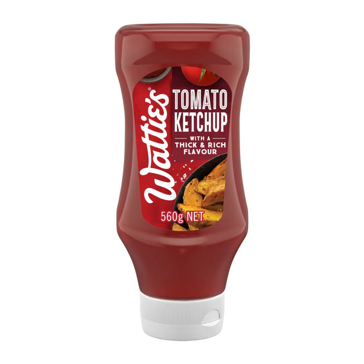 Watties Tomato Ketchup 560g | Auckland Grocery Delivery Get Watties Tomato Ketchup 560g delivered to your doorstep by your local Auckland grocery delivery. Shop Paddock To Pantry. Convenient online food shopping in NZ | Grocery Delivery Auckland | Grocery Delivery Nationwide | Fruit Baskets NZ | Online Food Shopping NZ Watties Tomato Sauce 560g New Zealand's favourite tomato sauce, Wattie’s Tomato Sauce is made with no artificial colours, flavours or preservatives. 