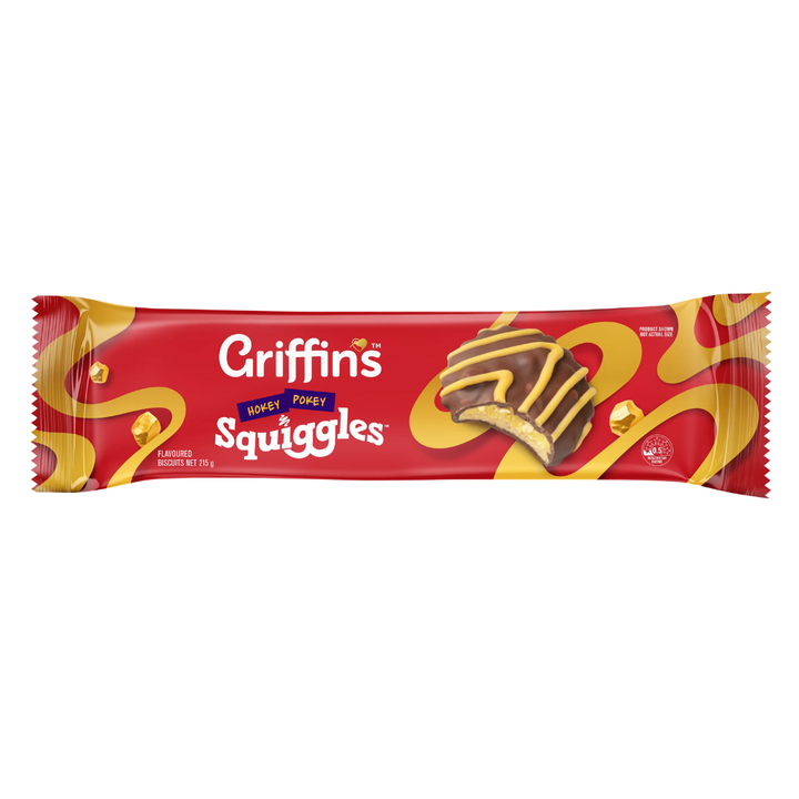 Griffins Squiggles - 215g | Auckland Grocery Delivery Get Griffins Squiggles - 215g delivered to your doorstep by your local Auckland grocery delivery. Shop Paddock To Pantry. Convenient online food shopping in NZ | Grocery Delivery Auckland | Grocery Delivery Nationwide | Fruit Baskets NZ | Online Food Shopping NZ Griffins Squiggles Bites Mini mouthfuls of hokey pokey delight. Snacks and Chips available for nationwide delivery 7 days.