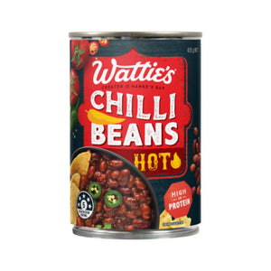 Watties Chilli Beans Hot 420g | Auckland Grocery Delivery Get Watties Chilli Beans Hot 420g delivered to your doorstep by your local Auckland grocery delivery. Shop Paddock To Pantry. Convenient online food shopping in NZ | Grocery Delivery Auckland | Grocery Delivery Nationwide | Fruit Baskets NZ | Online Food Shopping NZ Elevate your taste buds with Watties Chilli Beans Hot. A nourishing blend of kidney beans, tomatoes, onions, and jalapeno peppers.