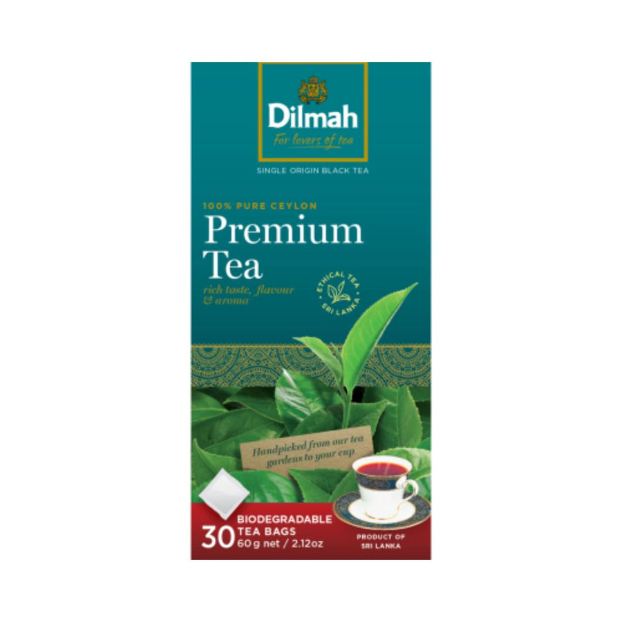 Dilmah Premium Tea 30bags | Auckland Grocery Delivery Get Dilmah Premium Tea 30bags delivered to your doorstep by your local Auckland grocery delivery. Shop Paddock To Pantry. Convenient online food shopping in NZ | Grocery Delivery Auckland | Grocery Delivery Nationwide | Fruit Baskets NZ | Online Food Shopping NZ Indulge in the romance of Ceylon tea with Dilmah Premium 30bags. Sourced from Sri Lanka's central highlands, this tea boasts a finely balanced richness.