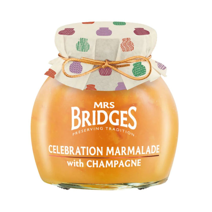 Mrs Bridges Celebration Marmalade with Champagne | Auckland Grocery Delivery Get Mrs Bridges Celebration Marmalade with Champagne delivered to your doorstep by your local Auckland grocery delivery. Shop Paddock To Pantry. Convenient online food shopping in NZ | Grocery Delivery Auckland | Grocery Delivery Nationwide | Fruit Baskets NZ | Online Food Shopping NZ Premium citrus marmalade infused with champagne. Perfect for gifting or gourmet breakfasts. Shop Mrs Bridges preserves online NZ-wide.