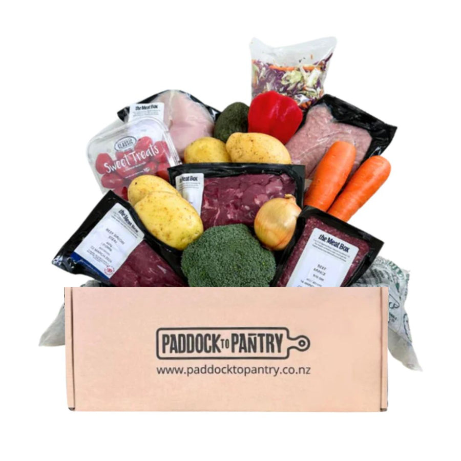 Meat & Vege Box | Auckland Grocery Delivery Get Meat & Vege Box delivered to your doorstep by your local Auckland grocery delivery. Shop Paddock To Pantry. Convenient online food shopping in NZ | Grocery Delivery Auckland | Grocery Delivery Nationwide | Fruit Baskets NZ | Online Food Shopping NZ Enjoy premium meats and fresh vegetables with our Meat & Vege Box. Perfect for 4–5 meals. Conveniently delivered NZ-wide. Simplify your grocery shopping today.