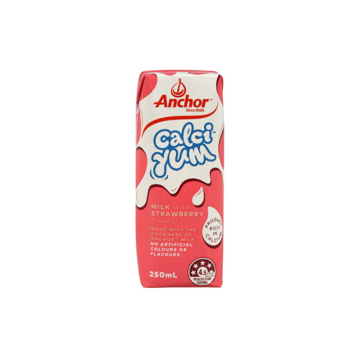 Anchor Calci Yum Strawberry 250ml | Auckland Grocery Delivery Get Anchor Calci Yum Strawberry 250ml delivered to your doorstep by your local Auckland grocery delivery. Shop Paddock To Pantry. Convenient online food shopping in NZ | Grocery Delivery Auckland | Grocery Delivery Nationwide | Fruit Baskets NZ | Online Food Shopping NZ Anchor’s CalciYum low fat flavoured milk is an easy way to get dairy goodness into your week. | Get it delivered to your doorstep with Auckland grocery delivery