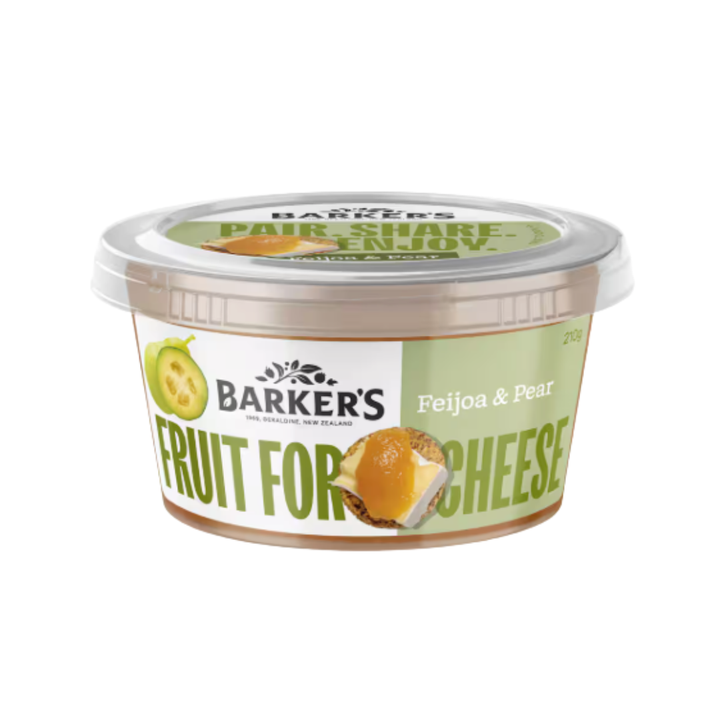 Barkers Feijoa & Pear Fruit Paste For Cheese Shop Barker's Fruit for Cheese Feijoa & Pear Fruit Paste online at Paddock to Pantry. Perfect for cheeseboards, platters, and entertaining.