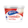 Tararua Creamy Dips Sweet Chilli | Auckland Grocery Delivery Get Tararua Creamy Dips Sweet Chilli delivered to your doorstep by your local Auckland grocery delivery. Shop Paddock To Pantry. Convenient online food shopping in NZ | Grocery Delivery Auckland | Grocery Delivery Nationwide | Fruit Baskets NZ | Online Food Shopping NZ Tararua Creamy Dips Sweet Chilli. Creamy dip with sweet chilli flavour, perfect for platters — shop dips online with convenient NZ grocery delivery.