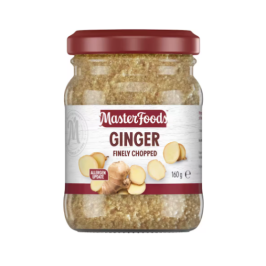 Master Foods Ginger Finely Chopped- 160g | Auckland Grocery Delivery Get Master Foods Ginger Finely Chopped- 160g delivered to your doorstep by your local Auckland grocery delivery. Shop Paddock To Pantry. Convenient online food shopping in NZ | Grocery Delivery Auckland | Grocery Delivery Nationwide | Fruit Baskets NZ | Online Food Shopping NZ 