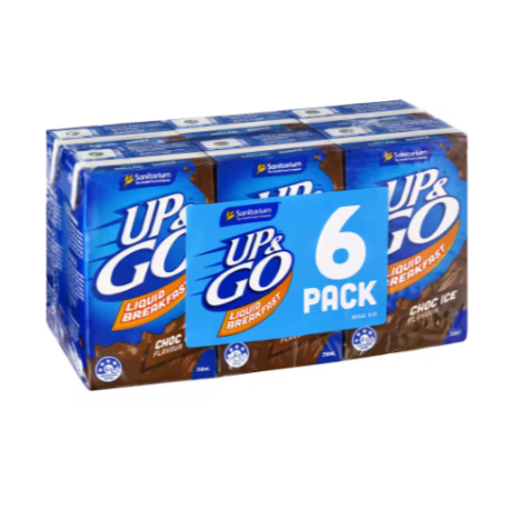 Up & Go Choc Ice - 6 pack | Auckland Grocery Delivery Get Up & Go Choc Ice - 6 pack delivered to your doorstep by your local Auckland grocery delivery. Shop Paddock To Pantry. Convenient online food shopping in NZ | Grocery Delivery Auckland | Grocery Delivery Nationwide | Fruit Baskets NZ | Online Food Shopping NZ Up & Go delivered to your door 7 days in Auckland and NZ wide overnight with Paddock To Pantry. | Free delivery on orders over $125