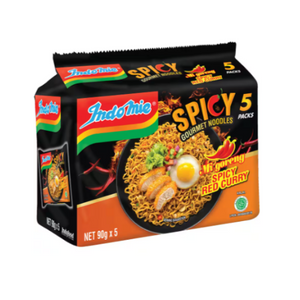 Indomie Spicy Red Curry Noodles - 5 pack | Auckland Grocery Delivery Get Indomie Spicy Red Curry Noodles - 5 pack delivered to your doorstep by your local Auckland grocery delivery. Shop Paddock To Pantry. Convenient online food shopping in NZ | Grocery Delivery Auckland | Grocery Delivery Nationwide | Fruit Baskets NZ | Online Food Shopping NZ Indo Mie Fried Noodles This well-loved dish is a type of instant noodle served with soy sauce, oil and seasoning, all included in this easy, delicious pack.