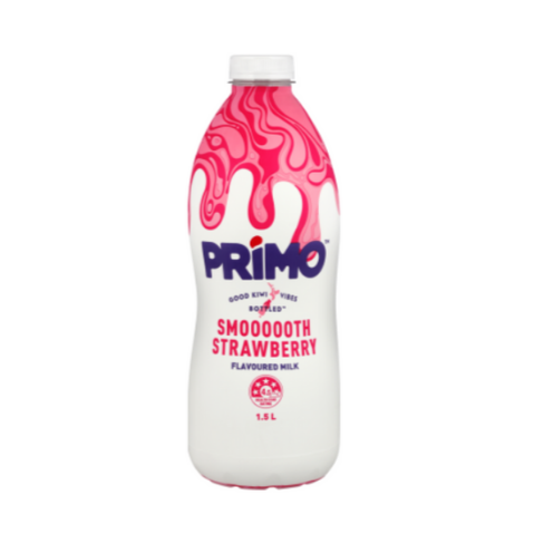 Primo Strawberry Milk - 1.5L | Auckland Grocery Delivery Get Primo Strawberry Milk - 1.5L delivered to your doorstep by your local Auckland grocery delivery. Shop Paddock To Pantry. Convenient online food shopping in NZ | Grocery Delivery Auckland | Grocery Delivery Nationwide | Fruit Baskets NZ | Online Food Shopping NZ Primo Strawberry Milk delivered to your door 7 days in Auckland and NZ wide overnight with Paddock To Pantry. | Free delivery on orders over $125