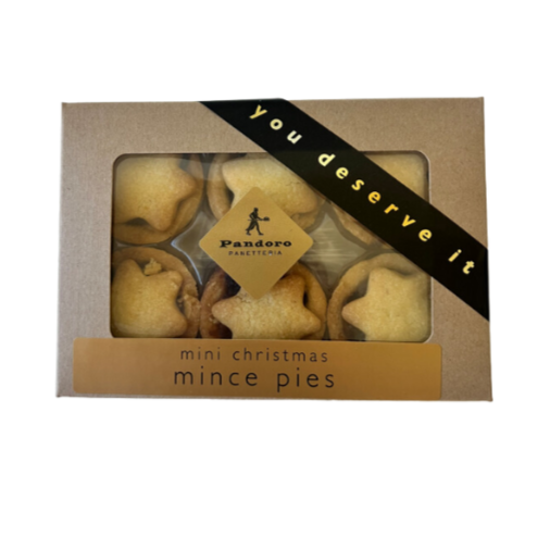 Pandoro Mini Mince Pies 6 Pack | Auckland Grocery Delivery Get Pandoro Mini Mince Pies 6 Pack delivered to your doorstep by your local Auckland grocery delivery. Shop Paddock To Pantry. Convenient online food shopping in NZ | Grocery Delivery Auckland | Grocery Delivery Nationwide | Fruit Baskets NZ | Online Food Shopping NZ Christmas Short pastry filled with dried fruit, fresh apple and a liberal dose of brandy, an easy stocking stuffer or a lovely treat | Nationwide Delivery