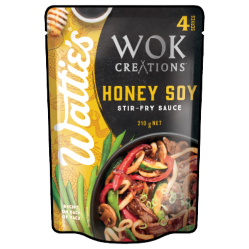 Wattie's Wok Creations Honey Soy Stir-Fry Sauce 210g | Auckland Grocery Delivery Get Wattie's Wok Creations Honey Soy Stir-Fry Sauce 210g delivered to your doorstep by your local Auckland grocery delivery. Shop Paddock To Pantry. Convenient online food shopping in NZ | Grocery Delivery Auckland | Grocery Delivery Nationwide | Fruit Baskets NZ | Online Food Shopping NZ Dinner ideas made easy in seconds with this delicious stir fry sauce. Made to make meals simple. Shop quality grocery and fresh produce items