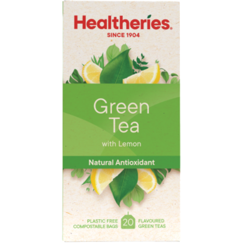 Healtheries Green Tea With Lemon Tea Bags 20pk | Auckland Grocery Delivery Get Healtheries Green Tea With Lemon Tea Bags 20pk delivered to your doorstep by your local Auckland grocery delivery. Shop Paddock To Pantry. Convenient online food shopping in NZ | Grocery Delivery Auckland | Grocery Delivery Nationwide | Fruit Baskets NZ | Online Food Shopping NZ 
