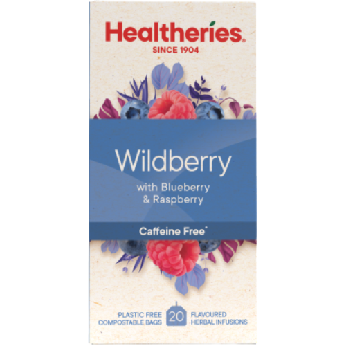 Healtheries Wildberry With Raspberry & Blueberry Tea Bags 20pk | Auckland Grocery Delivery Get Healtheries Wildberry With Raspberry & Blueberry Tea Bags 20pk delivered to your doorstep by your local Auckland grocery delivery. Shop Paddock To Pantry. Convenient online food shopping in NZ | Grocery Delivery Auckland | Grocery Delivery Nationwide | Fruit Baskets NZ | Online Food Shopping NZ 