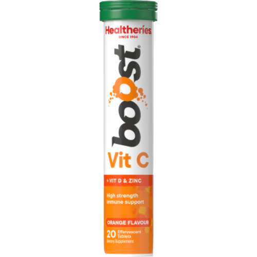 Healtheries Boost Vit C Orange Flavour Effervescent Tablets 20pk | Auckland Grocery Delivery Get Healtheries Boost Vit C Orange Flavour Effervescent Tablets 20pk delivered to your doorstep by your local Auckland grocery delivery. Shop Paddock To Pantry. Convenient online food shopping in NZ | Grocery Delivery Auckland | Grocery Delivery Nationwide | Fruit Baskets NZ | Online Food Shopping NZ 
