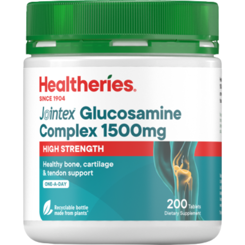 Healtheries Jointex Glucosamine Complex 1500mg High Strength One A Day Tablets 200pk | Auckland Grocery Delivery Get Healtheries Jointex Glucosamine Complex 1500mg High Strength One A Day Tablets 200pk delivered to your doorstep by your local Auckland grocery delivery. Shop Paddock To Pantry. Convenient online food shopping in NZ | Grocery Delivery Auckland | Grocery Delivery Nationwide | Fruit Baskets NZ | Online Food Shopping NZ 