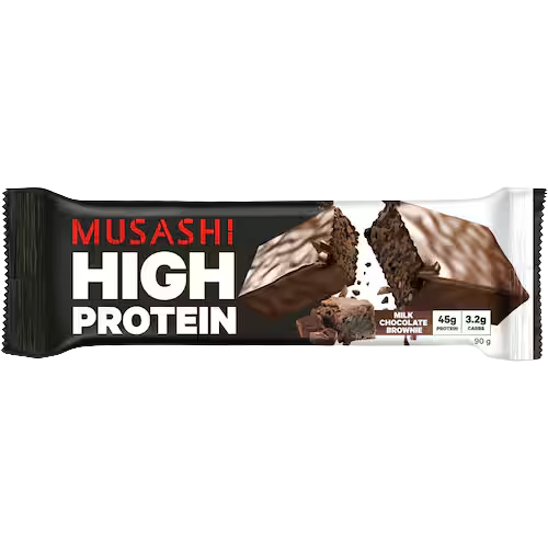 Musashi High Protein Bar Milk Choc Brownie 90g | Auckland Grocery Delivery Get Musashi High Protein Bar Milk Choc Brownie 90g delivered to your doorstep by your local Auckland grocery delivery. Shop Paddock To Pantry. Convenient online food shopping in NZ | Grocery Delivery Auckland | Grocery Delivery Nationwide | Fruit Baskets NZ | Online Food Shopping NZ 