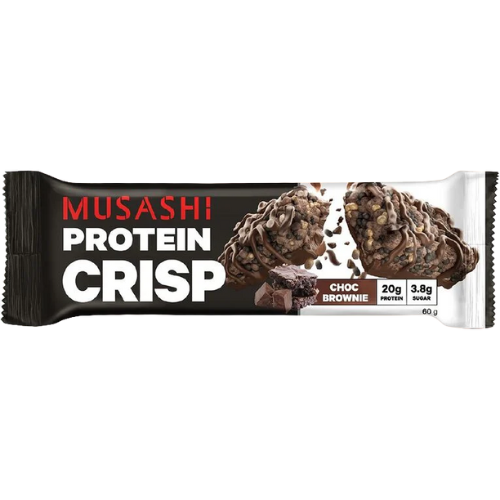 Musashi Crisp Protein Bar Choc Brownie 60g | Auckland Grocery Delivery Get Musashi Crisp Protein Bar Choc Brownie 60g delivered to your doorstep by your local Auckland grocery delivery. Shop Paddock To Pantry. Convenient online food shopping in NZ | Grocery Delivery Auckland | Grocery Delivery Nationwide | Fruit Baskets NZ | Online Food Shopping NZ 