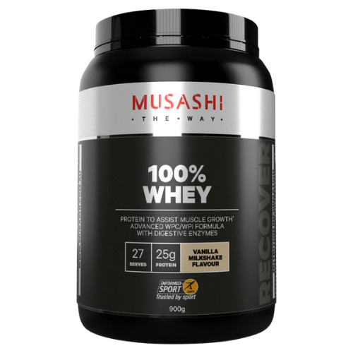 Musashi 100% Whey Protein Shake Vanilla 900g | Auckland Grocery Delivery Get Musashi 100% Whey Protein Shake Vanilla 900g delivered to your doorstep by your local Auckland grocery delivery. Shop Paddock To Pantry. Convenient online food shopping in NZ | Grocery Delivery Auckland | Grocery Delivery Nationwide | Fruit Baskets NZ | Online Food Shopping NZ 