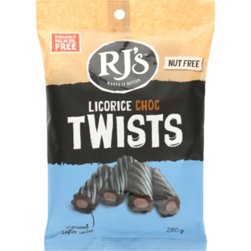 RJ's Licorice Choc Twists 280g | Auckland Grocery Delivery Get RJ's Licorice Choc Twists 280g delivered to your doorstep by your local Auckland grocery delivery. Shop Paddock To Pantry. Convenient online food shopping in NZ | Grocery Delivery Auckland | Grocery Delivery Nationwide | Fruit Baskets NZ | Online Food Shopping NZ 